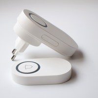 Étanche Sans Fil Sonnette QX-009 LED Lumière Accueil Appel Cloche À Distance Anneau 60 Tendance es 4 Volumes EU Plug AC 110-240V 1